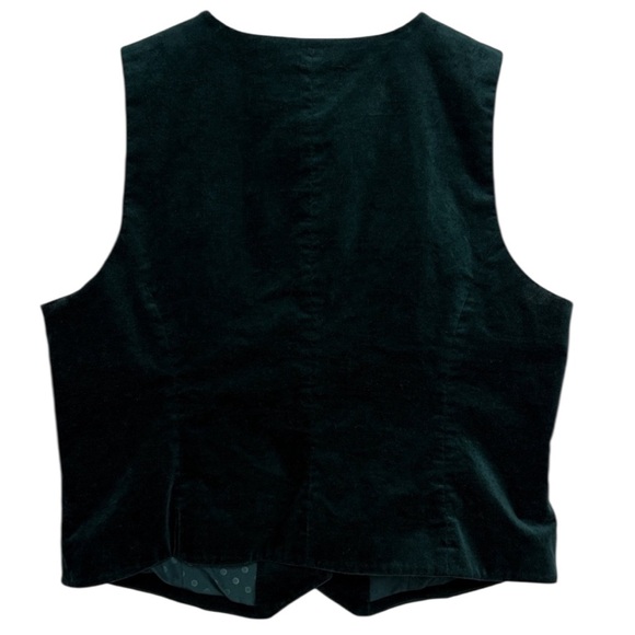 J. Crew Factory Green Velvet 3 Piece Blazer Pant Vest Suit Women Size 16 - Picture 8 of 13